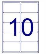 LD2010-1 - ლეიბლი 10-იანი. (99.06x57მმ)