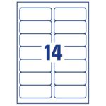 L2712 - ლეიბლი 14-იანი. (99.1x38.1მმ)