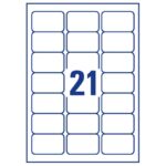 L2021 - ლეიბლი 21-იანი. (63.5x38.1მმ)