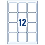 L2012 - ლეიბლი 12-იანი. (63.5X72მმ)
